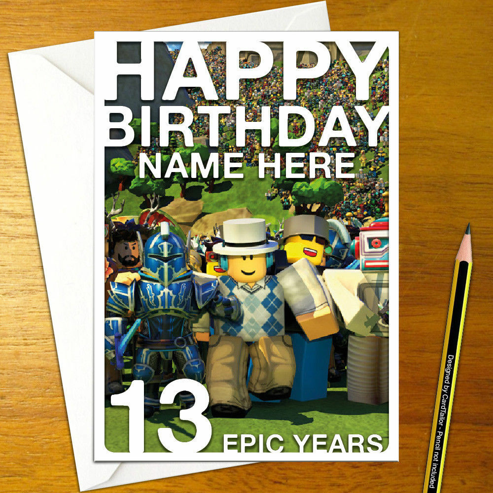 ROBLOX Personalised Birthday Card - mmo multiplayer personalized crafting