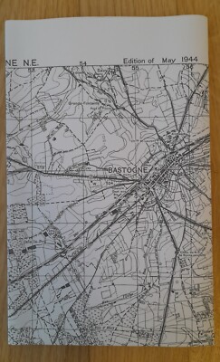 Karte für US WW2 Bastogne Ardennen 1944 Repro