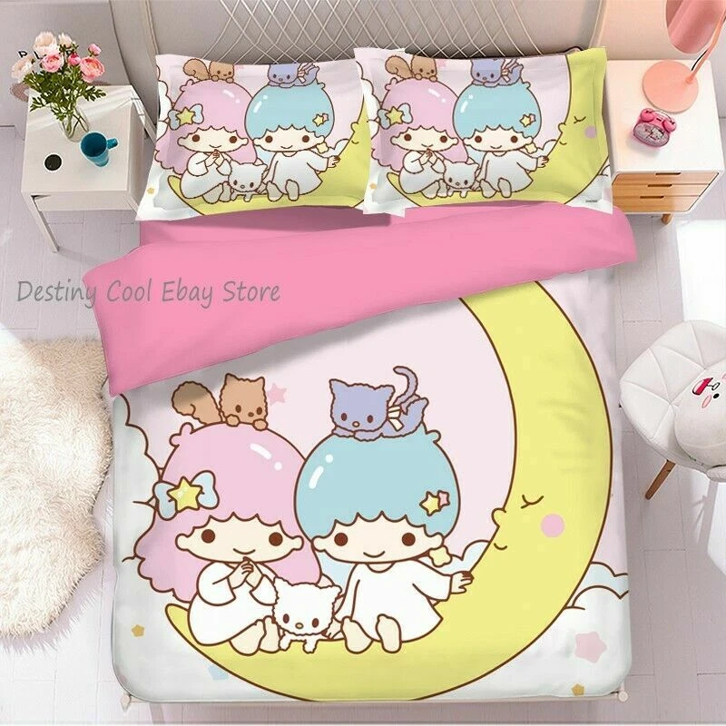 Funda de almohada funda de edredón de algodón Little Twin Stars Gemini regalo 3 piezas/4 piezas Foto 2 de 4