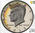 2012-S PR67DC Rainbow Toned PCGS Kennedy Half trueview Silver Gold Shield PQ