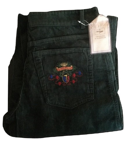 TRUSSARDI JEANS PANTALONE DA UOMO FUSTAGNO VERDE TROUSERS PANTS VINTAGE  SIZE 31 | eBay