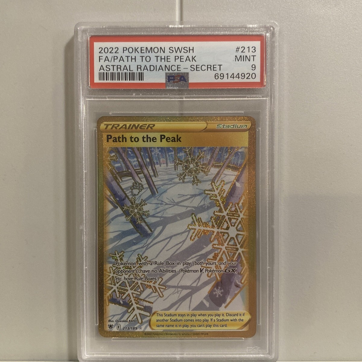 Pokmon TCG SWSH Path to the Peak - Astral Radiance 213/189 - PSA 9