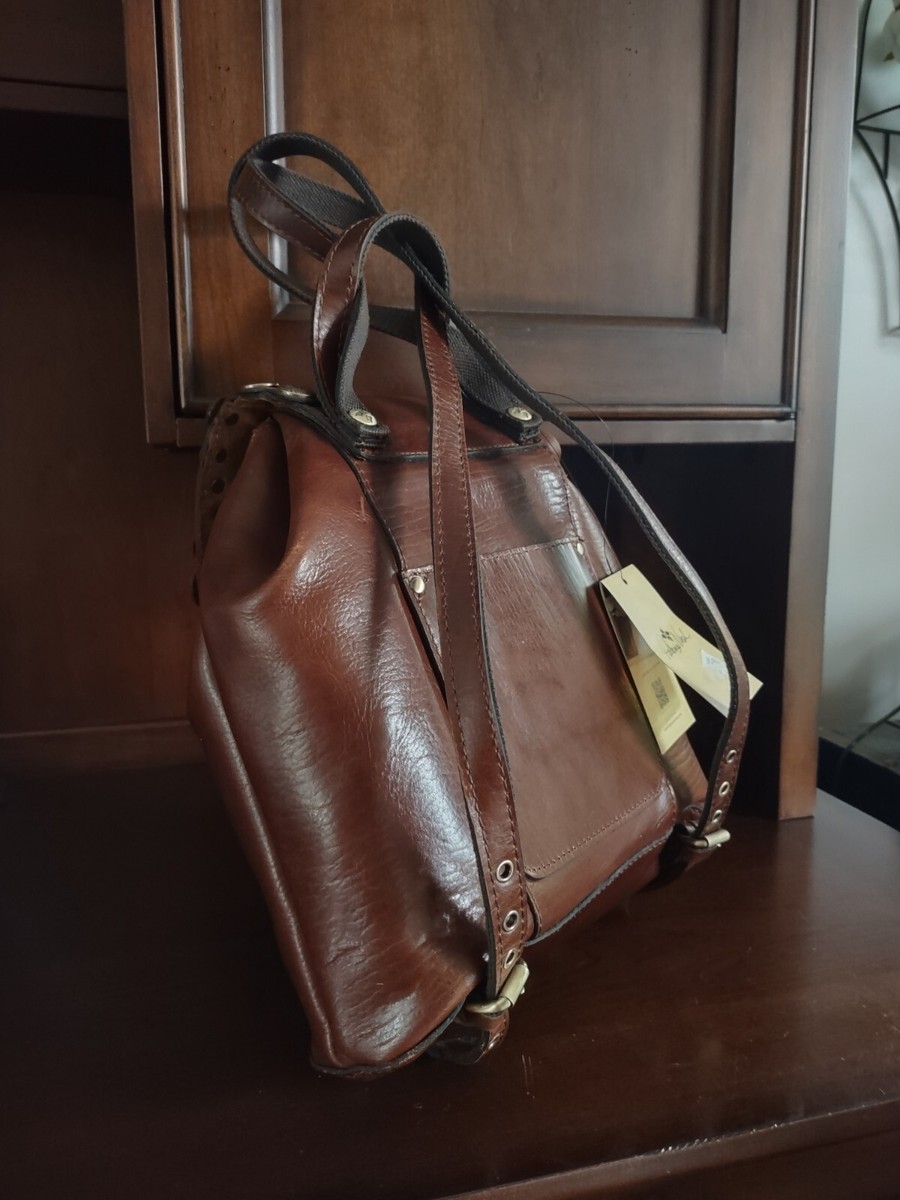 Patricia Nash Leather Backpack Bag Brown Renaissance Coin Tobacco W Tags Unused Patricia Nash Renaissance Coin Tobacco Brown Leather Casape  main image 3