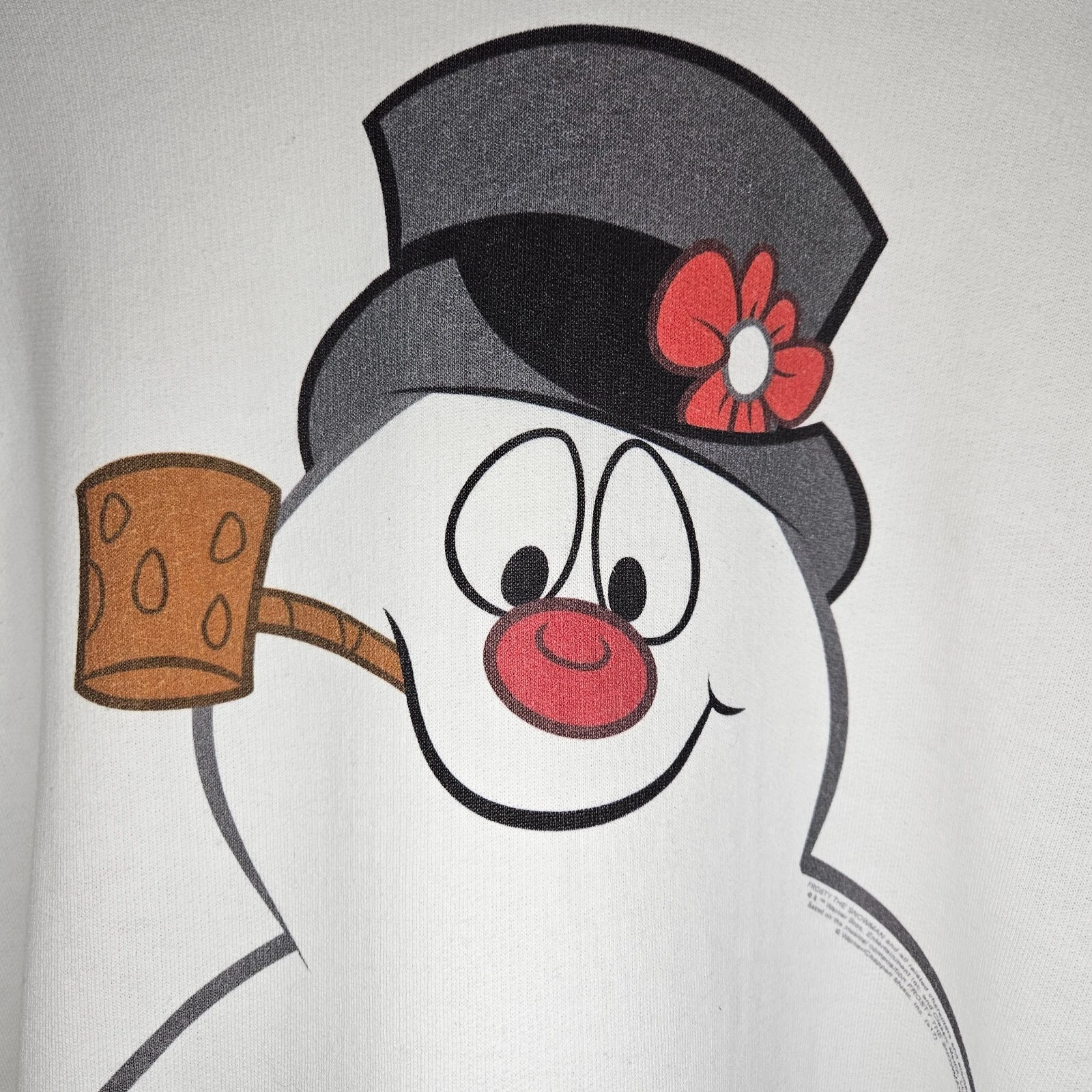 VETEMENTS Felpa con cappuccio pullover bianca nuova licenza Warner Bros. FROSTY THE SNOWMAN GRANDE