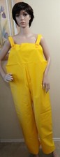 BRAZOS Work Force yellow polyvinyl Rainsuit coverall bib, size men L, or 2XL