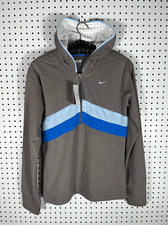 Nike mini swoosh chevron zip up hoodie size L