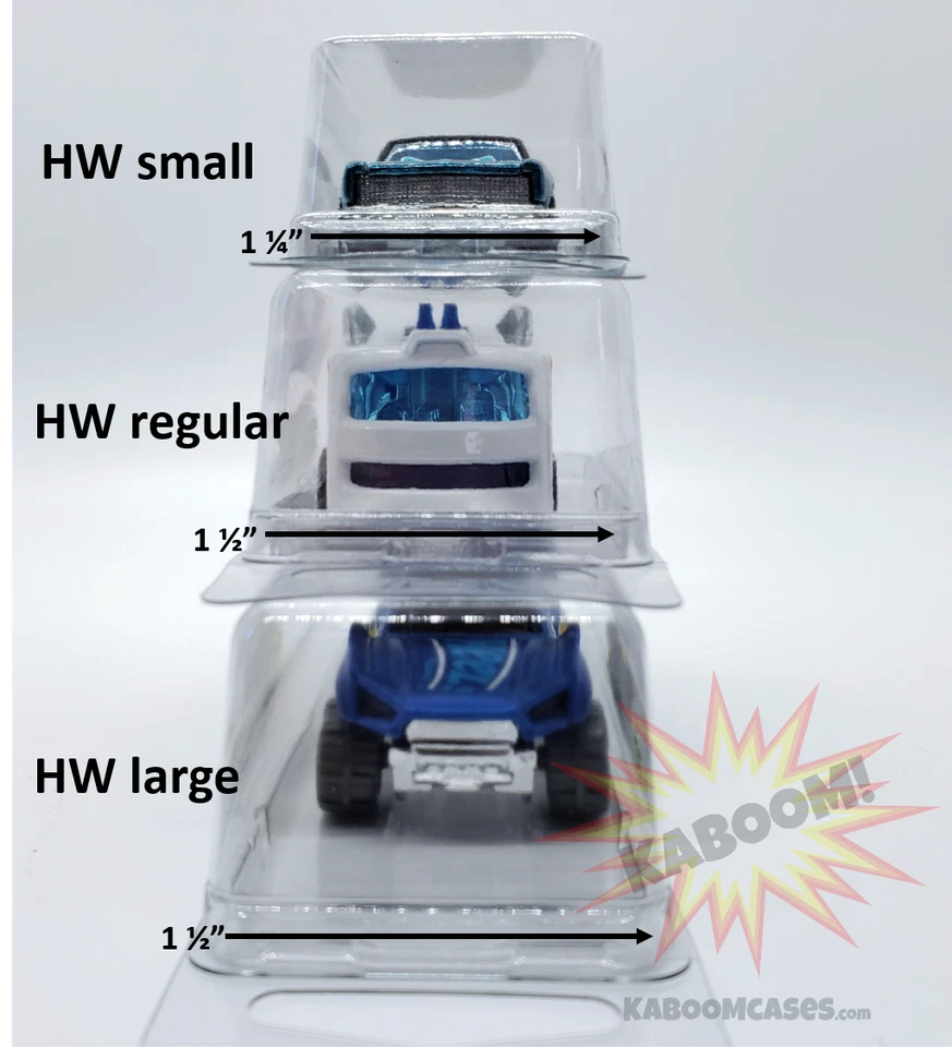 100 estuches de plástico para coche Hot Wheels NUEVAS almejas pantalla de almacenamiento 1/64 fundido a presión Foto 4 de 4