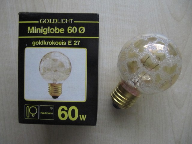 Nº 136.27 Paulmann Mini Globelampe e14 25 w g60 Eiskristall AMBRE OR art