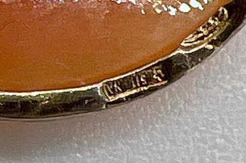 Biedermeier Gemme Brosche und Anhänger Silber Vergoldet Kamee Cameo Handarbeit - Bild 3 von 4