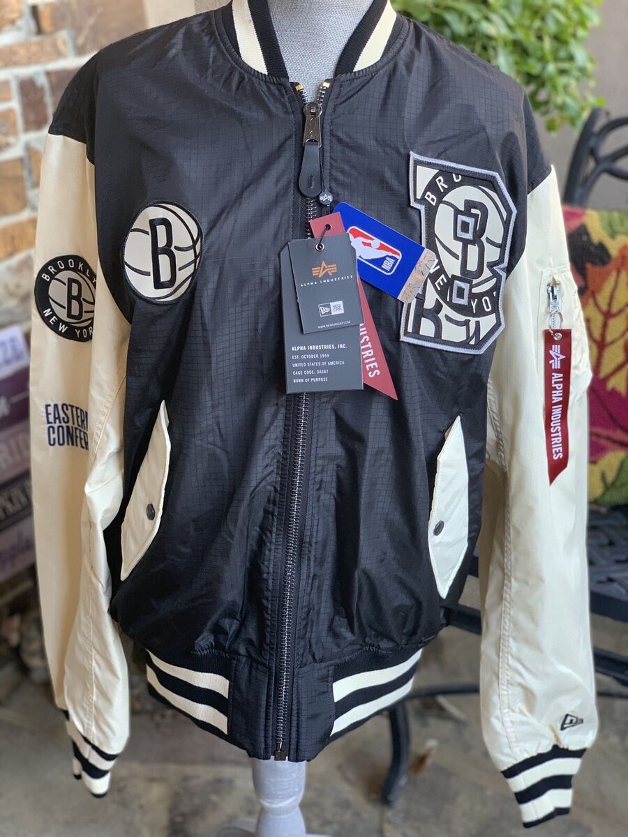NWT MEN Alpha Industries x New ERA NBA Brooklyn Nets MA-1 NWT MEN Alpha Industries x New ERA NBA Brooklyn Nets MA-1