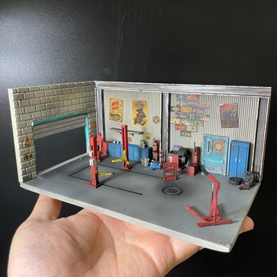 1/64 Diorama Car Garage Model Workshop Maintenance Tools Scene Props Accessories
