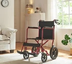 Lightweight Wheelchair with Handbrakes,Foldable Transport Wheelchairs