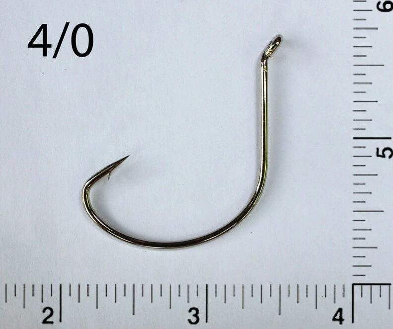 PACK OF 100 Size 4/0 TACKLEWORKS Offset Nickel Kahle Hooks Bent