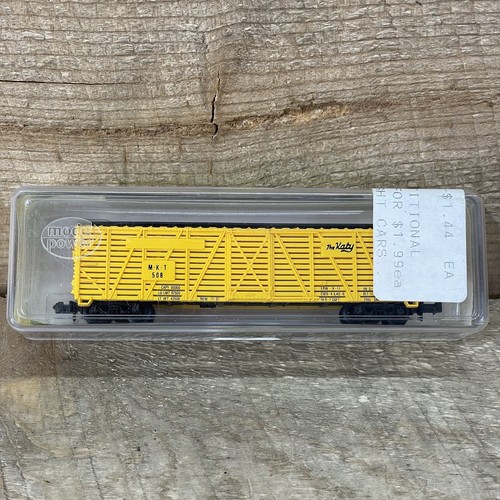 Vintage Model Power N SCALE "The Katy"  MKT 508 Yellow 50' Cattle Car #3075 NOS - Picture 1 of 7