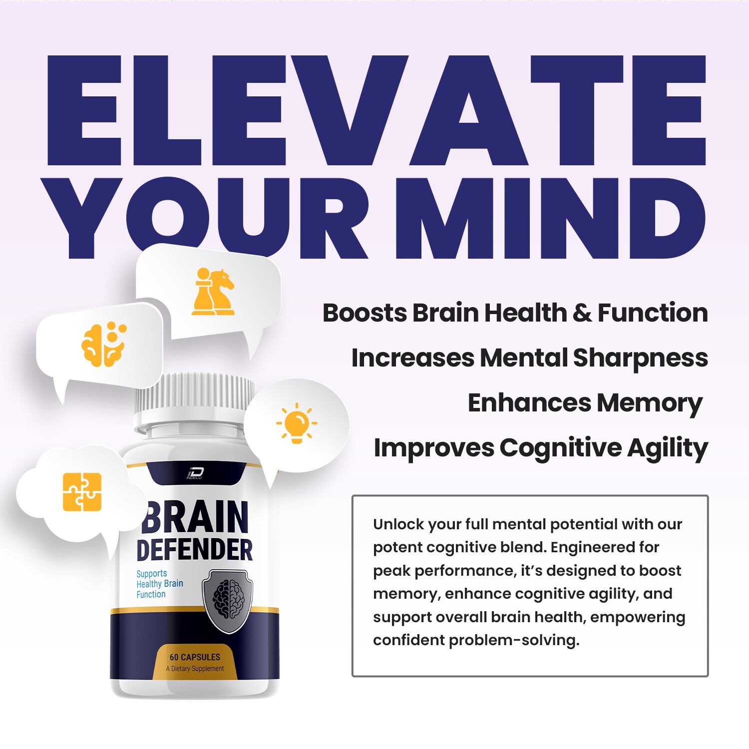 (3 Pack) Brain Defender Supplement Capsules – BrainDefender All Natural