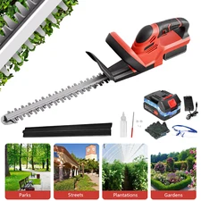 Cordless Hedge Trimmer Rechargeable Electric Cutter Garden Tool 4.0Ah Batteries