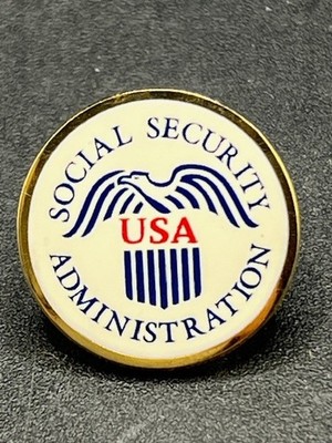 USA Social Security Administration Logo Hat Lapel Pin Unique Hard to Find