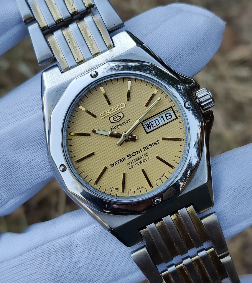 Reloj Hombre Seiko 5 Superior Automático ''Estilo Roble Real'' 7S36-00H0 Japón Foto 3 de 4