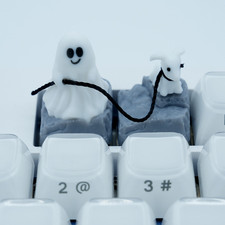 Keycap Halloween Ghost and Puppy Keycap Set Artisan Mechanical Keyboard Cherry