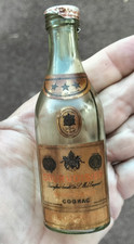 Rare Miniature Sample Courvoisier Cognac Bottle Produce of France circa 1930