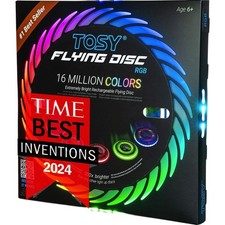 Rechargeable Waterproof Flying Disc with 108 RGB Multicolor LEDs Auto Light Up