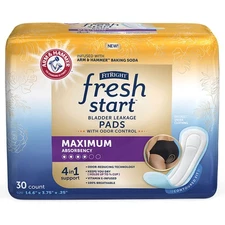 Fitright Fresh Start Postpartum and Incontinence Pads for Women, Maximum
