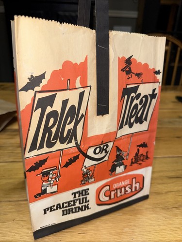Very Early HALLOWEEN TRICK Or TREAT BAG Orange Crush Soda “ The Peaceful Drink” - Bild 3 von 4