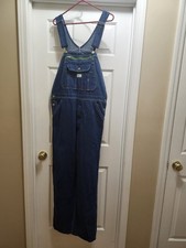 Liberty Denim Bib Overalls Men s 34x32 High Back Carpenter Style