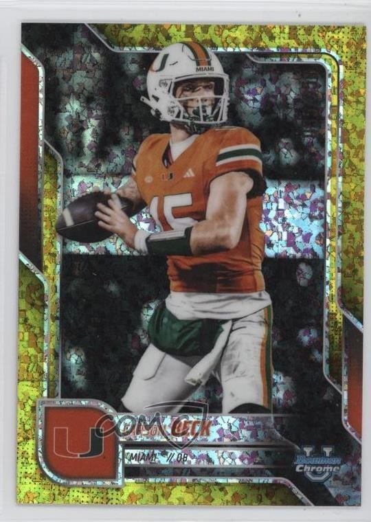 2025 Bowman U Chrome Yellow Mini-Diamond Refractor /350 Carson Beck #138 0y2q