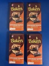 (4) Baker’s Premium Unsweetened Chocolate 100% CACAO Bars 4oz BB: 02/27