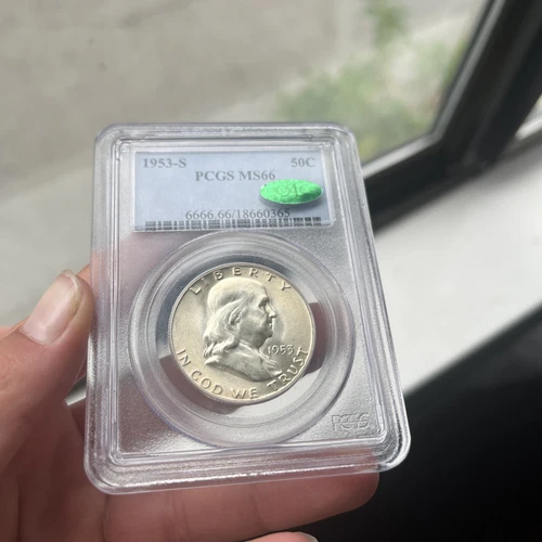 1953 S Franklin Half PCGS MS66 CAC ONLY 184 IN HIGHER GRADES