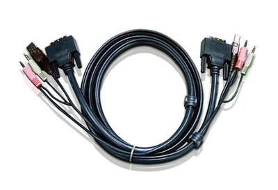 ATEN 2L-7D02UI - Video- / USB- / Audio-Kabel - USB Typ A, 4-polig,