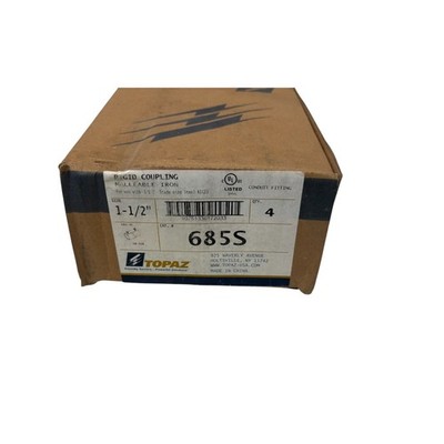 Topaz 685s Rigid Coupling 1½ Malleable Iron Conduit Fitting Box of 4 New