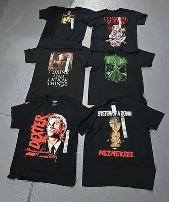 Dexter Game Thrones Linkin Wicked Cannibal System Down T-Shirt 6pc Large (Shlf) 