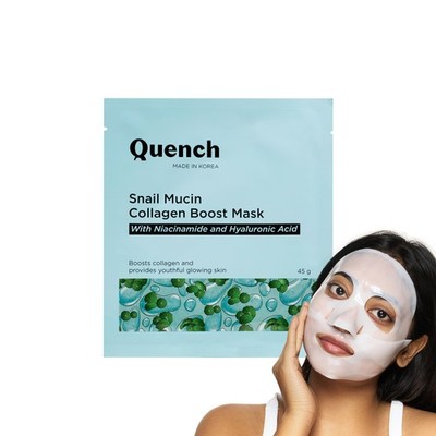 Quench Snail Mucin Collagen Overnight Mask Glass Skin 45g