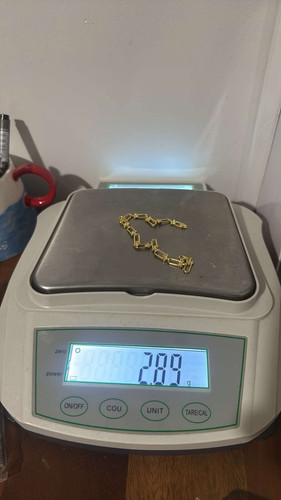 REAL 18ct Saudi Gold Flat Chain Bracelet 7.5 inches-Hallmarked - Picture 5 of 5
