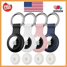 Durable Waterproof AirTag Holder 4-Pack in Vibrant Colors - Secure Keychain Case