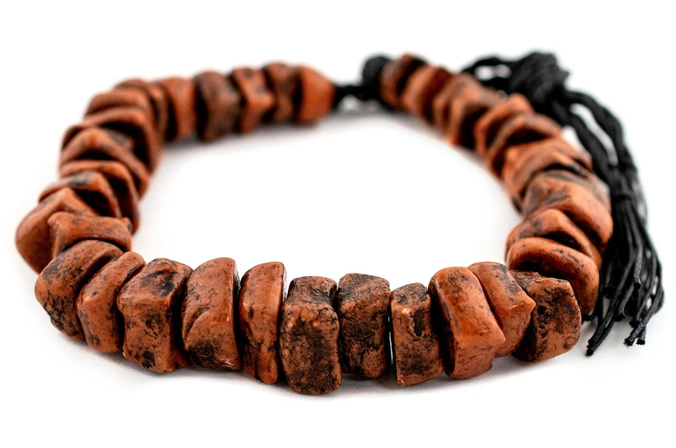 Moroccan Square Coral Amber Resin Beads 16mm Morocco African Orange Disk - Image 3 of 3