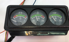Vintage 1976 Stewart Warner 3 Gauge Panel Oil Water Temp Volts Tested Working Vintage 1976 Stewart Warner 3 Gauge Panel Oil Water Temp Volts Tested Working
