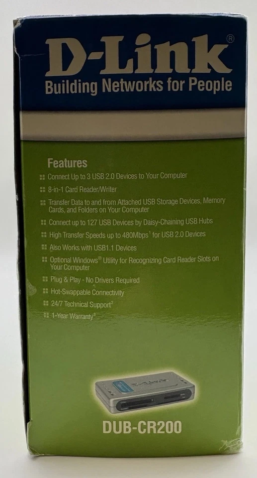 D-LINK DUB CR200 Hub USB 2.0 3Port - w power cord and usb cable - Image 4 of 4