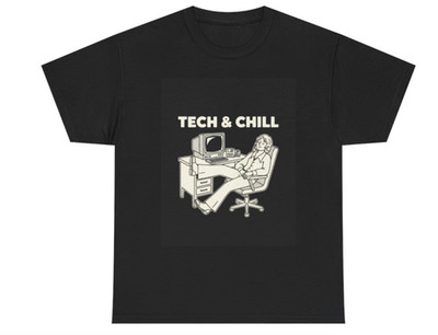 Tech & Chill T-Shirt Retro Computer Minimalist Funny Programmer IT Gift Tee