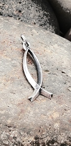 Retired James Avery Fish Pendant Sterling Silver