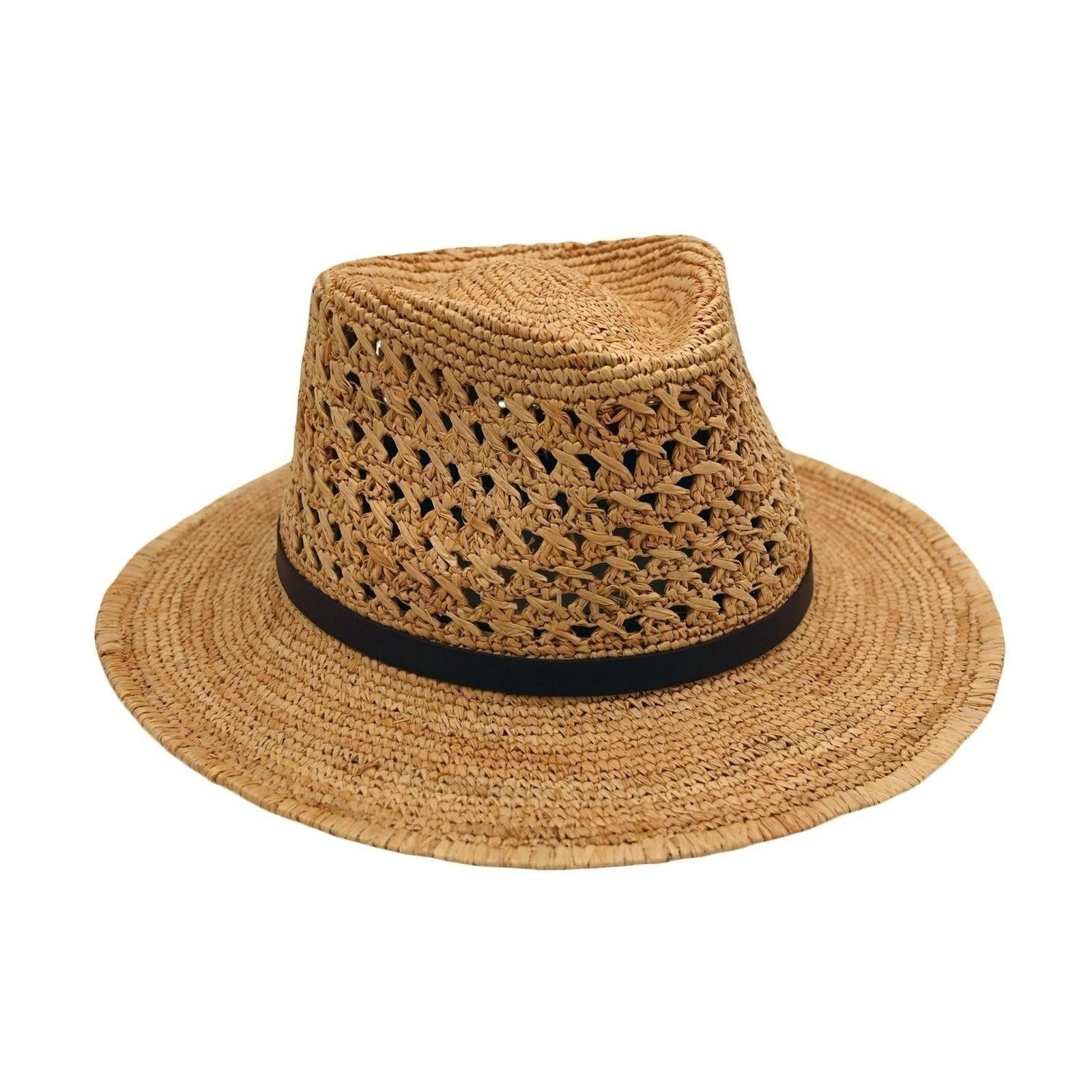Panama Jack Premium Straw Safari Hat, Packable, Crushable, 2 3/4" Brim