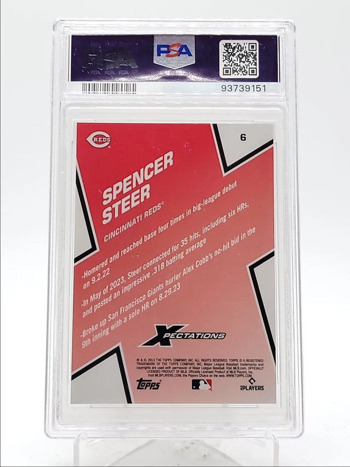 SPENCER STEER 2023 TOPPS XPECTATIONS ROOKIE CIRCUIT CITRUS RC /25 PSA 10 Q5902 - Image 2 of 2