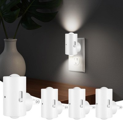 LED Night Light Plug in, Modern Plug-into Wall NightLight, Adjustable 5000K 