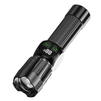 Wiederaufladbare Power LED Taschenlampe mit hellen Strahlern und Batterieanzeige