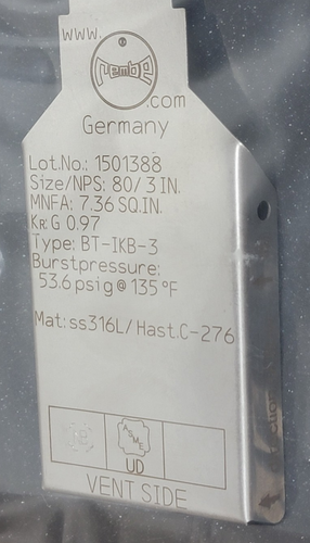 Neu Rembe GmbH Berstscheibe 80/3" BT-IKB-3 1501388 1340000001007 - Bild 7 von 13