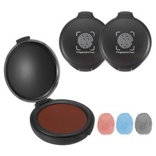 3Pcs Fingerprint Ink Pads for Office Supplies, Black, Blue, Red