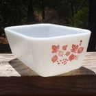 Pyrex PINK GOOSEBERRY Rectangular Glass 1.5 PT REFRIGERATOR BOX DISH ONLY #502