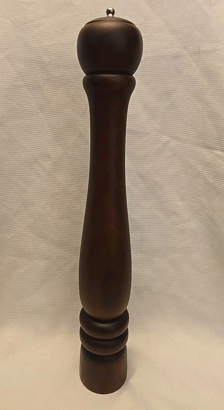 Large Vintage 18” Wood Pepper Mill Grinder